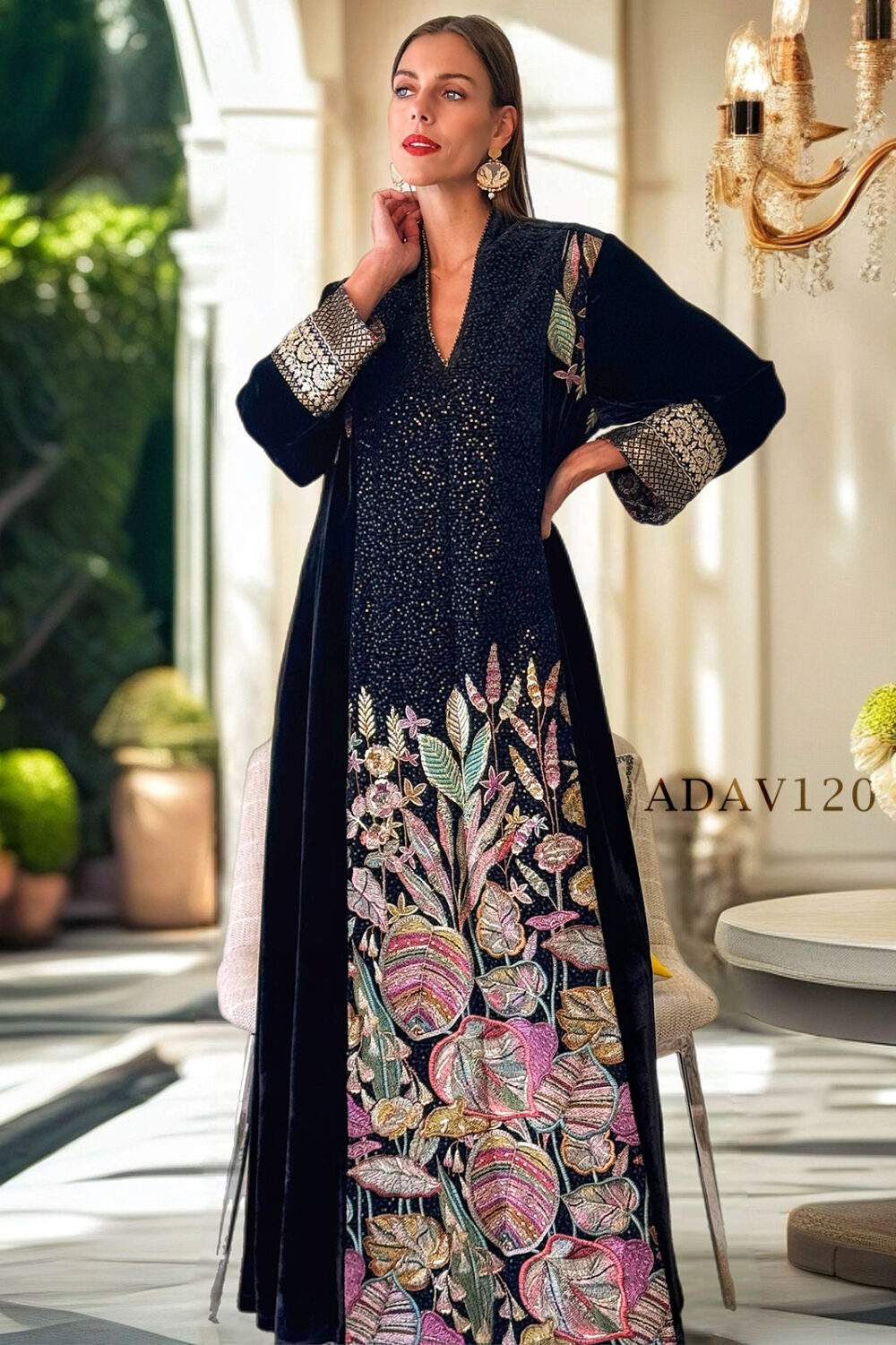 Elara Velvet Kaftan